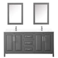 thumbnail image 3 of Wyndham Collection Daria 72" Wood Double Bathroom Vanity in Dark Gray/Chrome, 3 of 5