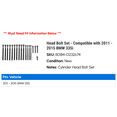 thumbnail image 2 of Head Bolt Set - Compatible with 2011 - 2015 BMW 335i 2012 2013 2014, 2 of 2