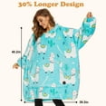 thumbnail image 5 of (2-Pack) THREE POODLE Wearable Blanket Hoodie, Oversized Sherpa Fleece Sweatshirt Blanket with Large Hood and Handy Pocket, A Cozy Gift for Couples & Best Friends, 5 of 8