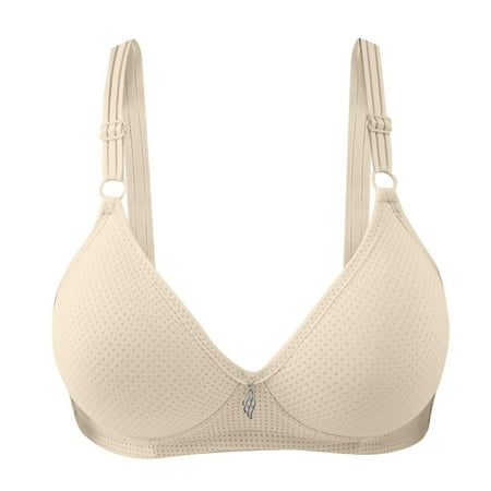 kamemir Bras for Women Push Up Minimizer Bras for Women Full Coverage Wirefree Bras Plus Size Lifting Lace Bra for Heavy Breast(Beige 42)