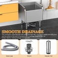 thumbnail image 4 of Mohsoe Mop Sink 18 x 16 x 22 Inch, Commercial Stainless Steel Utility Sink with High Baffle, Large Capacity Floor Sink for Mudroom Laundry Janitor Closet, Adjustable Feet, 4 of 9