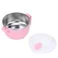 thumbnail image 3 of Recipiente para fruta para llevar, elegante recipiente para fideos y sopa de acero de 900 ml en color rosa con tapa, 3 of 8