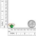thumbnail image 6 of Gem Stone King 2.60 Ct Oval Green Nano Emerald Green Peridot 18K Rose Gold Plated Silver Ring (Size 6), 6 of 6