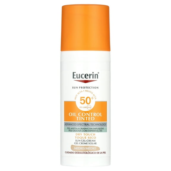 EUCERIN OIL CONTROL TINTED SUN GEL-CREAM SPF50  MEDIUM 50ML