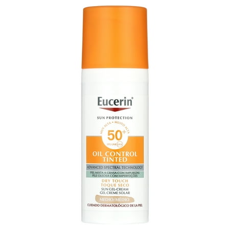 EUCERIN OIL CONTROL TINTED SUN GEL-CREAM SPF50+ MEDIUM 50ML