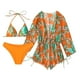 thumbnail image 1 of Traje de baño dividido con estampado de hojas de Bikini con aros y retales cómodos para mujer con almohadilla en el pecho OAVQHLG3B Store lin121212, 1 of 4