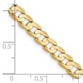 thumbnail image 2 of 14k Solid Yellow Gold 5.25mm Open Concave Curb Chain Necklace 18 Inch Chain Necklace for Women and Men, 2 of 2