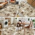 thumbnail image 6 of Hallway Runner Rug 2.7'x5', Coffee Long Non-slip Runner Rugs, Beige Farmhouse Retro Beans Latte Tea Cup Funny Outdoor Indoor Throw Floor Carpet Mat for Living Room/Bedroom/Kitchen/Office/Laundry, 6 of 9