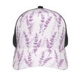 thumbnail image 2 of Picia Lavender Flowers Pattern Trucker Hat,Baseball Cap,Sun Protection Cap,Stylish Headwear,Leisure Cap,Outdoor Sports Cap, 2 of 7