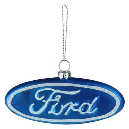 - Northlight Ford Logo Collectible Glass Christmas Ornament