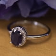 thumbnail image 6 of 10k White Gold Oval Sapphire And Diamond Ring, 6 of 8