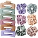 thumbnail image 1 of wonima11 12Pack Hair Clips and Satin Scrunchies for Women Set Hair Bands Matte Flat Claw Clips for Women and Girls Hair Ties no Damage Hair Accessories, 1 of 1