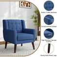 thumbnail image 3 of UIXE Accent Chair Upholstered Armchair Modern Chairs for Living Room, Blue, 3 of 7