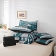 thumbnail image 6 of jejeloiu Green Football City 7-Piece Twin Bedding Sets,Rugby Ball Games Bedding Comforter Set For Boys Teens Reversible, 6 of 8