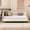 Beige, variant on Twin Size L-Shaped Semi-Enclosed Daybed with Solid Wood Legs, Modern Linen Sofa Bed for Living Room Den Office, Gray