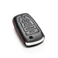 thumbnail image 3 of Vitodeco Leather Smart Key Fob Case Cover Protector Compatible with Ford (2018 - 2026 Models) - 5-Button, Black/Red, 3 of 5
