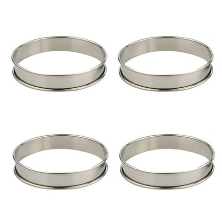

Double Rolled Tart Rings Stainless Steel Round Muffin Rings Metal Crumpet Rings Molds for Making Crumpet Tart Muffin 4