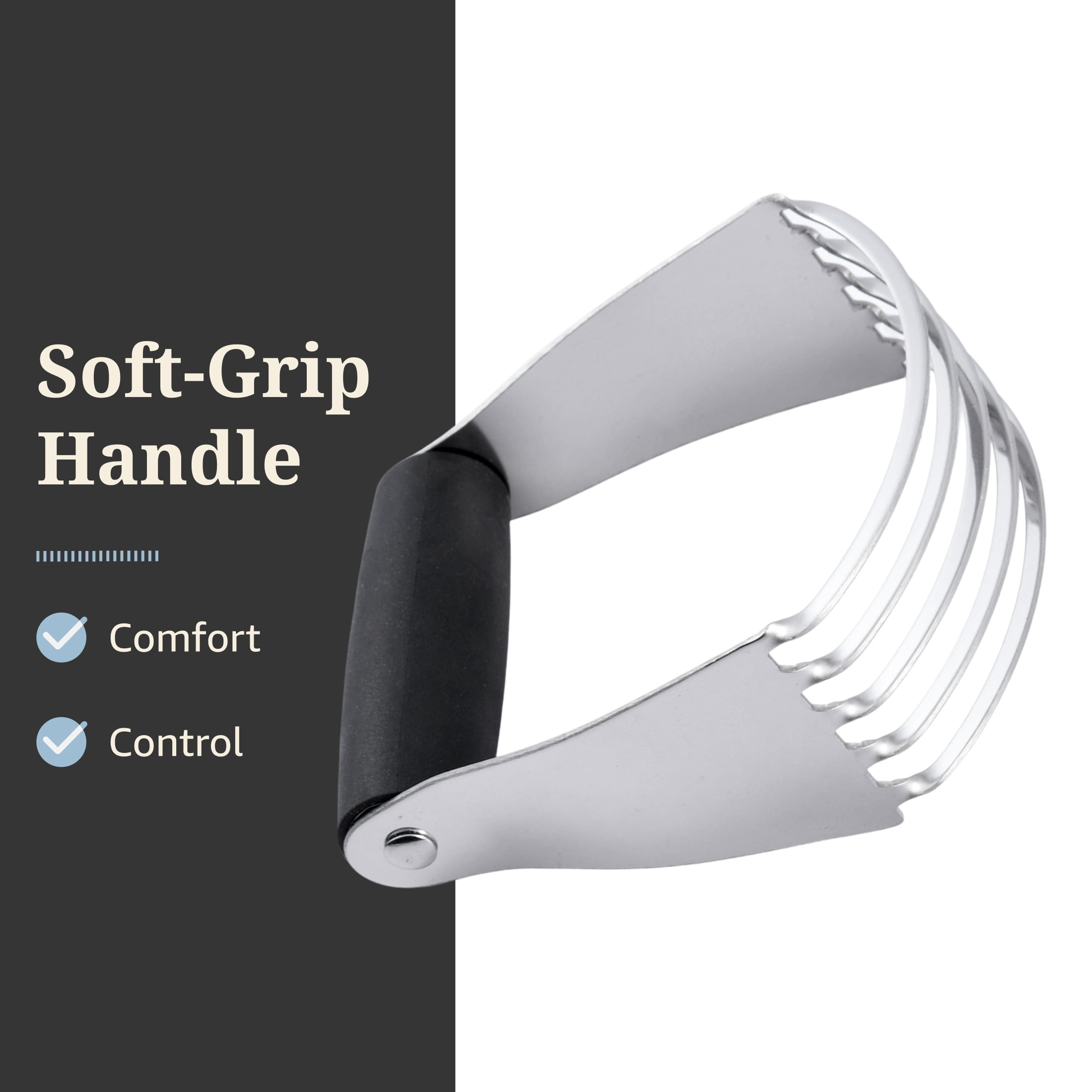 Farberware Soft Grips Stainless Steel Pastry Blender for Baking and Dough Mixing