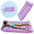 thumbnail image 3 of (Rosa) Hamaca Inflable Piscina Silla Flotante para Adultos Agujero Malla Flotante Barco Flotante Asiento Sombra Soporte Malla Respaldo, 3 of 9