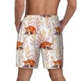 thumbnail image 2 of Lsque Mens Swim Trunks Cute Sleepy Fox Pattern - Bathing Suit Compression Liner - Beach Swim Shorts Swimwear - (S-3XL) - Stretch Quick Dry -Large, 2 of 9