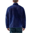 thumbnail image 6 of Zedker Mens Fluffy Jackets Fleece Fuzzy Hoodies Full Zip Winter Coats Warm Plush Outerwear Coat with Pockets Dark Blue XXXL, 6 of 8