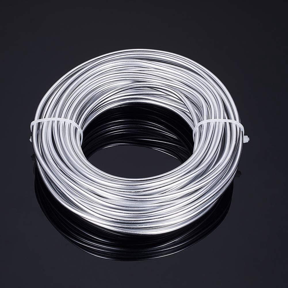 52Feet 6 Gauge Silver Aluminum Wire Bendable Metal Sculpting Wire for Bonsai Trees Floral Skeleton Making Home Decors and Other Arts Crafts Making