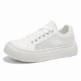 thumbnail image 2 of Men's Light Blue Mesh Breathable Platform Sneakers, Casual Summer Low-Top Shoes, 2 of 10