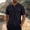 Black, variant on Men Sun Protection Fishing T Shirt Button Down Short Sleeve with Zipper Pockets for Casual Work Travel Camping Hiking