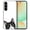 Black White Tuxedo Cat, variant on WIRESTER Shockproof Soft Rubber Cover Case for Samsung Galaxy S24 FE 6.7", Animal Siamese Kitten Cat On Pale Aqua Background