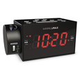 thumbnail image 1 of HANNLOMAX HX-109CR PLL Radio FM, reloj con alarma dual, proyección de hora, pantalla LED de 1,2 pulgadas, puerto USB para carga de 1 A, entrada auxiliar, funcionamiento con alimentación de CA únicamen, 1 of 5