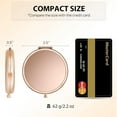 thumbnail image 3 of 2 Pack Metal Shell Compact Face Mirror, 2.5" Double-Sided 1X/2X Magnifying Purse Pocket Makeup Mirrors Mini Round Mirrors, 3 of 5