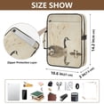 thumbnail image 3 of Haosy Accordion File Organizer Zipper Binder 500 Sheet 6-Tab Expanding File Folder Multi-Pocket 1.2 Inch 3 Ring Elegant Goose with Goslings Swimming, 3 of 7