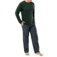 thumbnail image 2 of Fruit Of The Loom Men's Long Sleeve Microfleece Top and Flannel Pajama Pant Set, 2 of 9