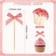thumbnail image 3 of Uxcell 30-Pack Adornos de Cupcake en Forma de Lazo, Decoración de Pastel para Cumpleaños [Rojo], 3 of 7