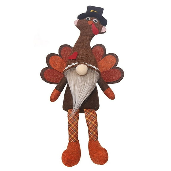 Turkey Couple Doll Thanksgiving Decorations Exquisite Turkey Plush Doll Kit Autumn Halloween Home Decor