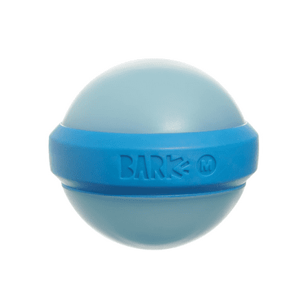 BARK Super Chewer Glowball Blue Rubber Glow-in-the-Dark Dog Toy Medium