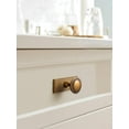 thumbnail image 3 of Goo-Ki 12 Pack Antique Brass Cabinet Knobs with Backplate for Drawer Cupboard, Single Hole/Screw Vintage Bronze Knob Pulls Handle Zinc Alloy Hardware (G017), 3 of 7