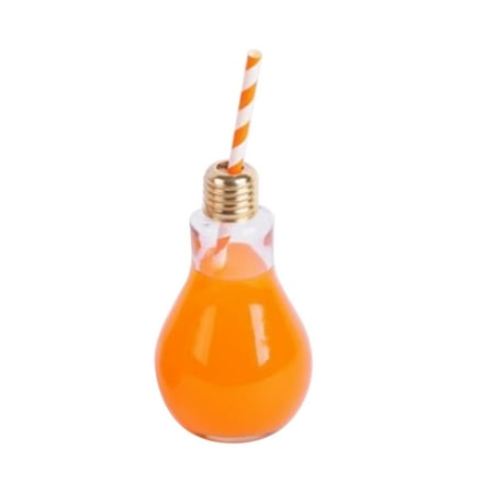 

Hemoton 500ML Light Bulb Shaped Glass Bottle Novelty Drinking Glasses Party Favors for Drinks Beers Cocktails