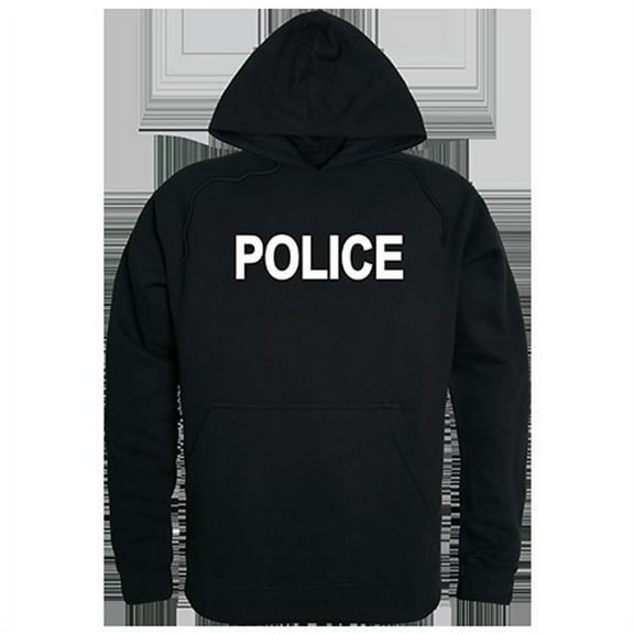 Graphic Pullover, Police, Black, M