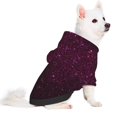 thumbnail image 2 of Fotbe Dark Purple Glitter Sudadera con Estampado para Perros Pequeños – Suéter con Capucha para Mascotas, Tela Suave de Forro Polar con Bolsillo-Large, 2 of 7