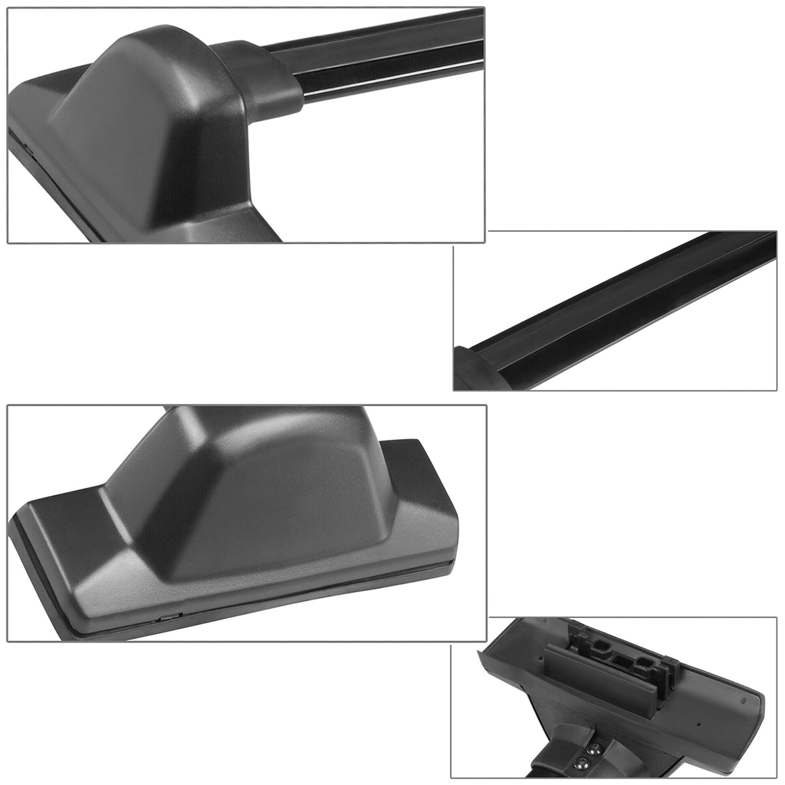 Ikon Motorsports Compatible with 07-11 Honda CRV OE Factory Style Roof Rack Cross Bar Black 2Pc