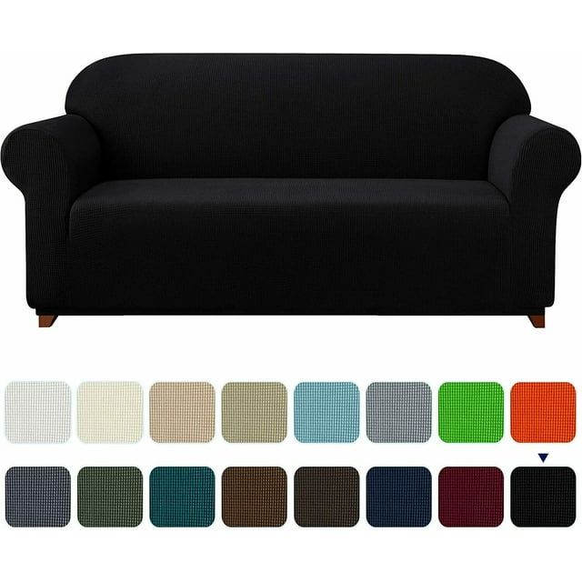 Subrtex 1-Piece Stretch Sofa Slipcover Non Slip Couch Cover, Texture Grid Pattern