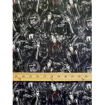 100% Cotton Fabric "Disney's Wiches in Black (Hint of RED)" Print /45" Wide/ SBY