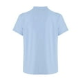 thumbnail image 4 of TAIAOJING Mens Shirts With Pocket Shorleeved Collar Casual Stand-Up Blouse, 4 of 5