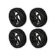 thumbnail image 3 of Juego de llantas de goma para coche RC, 4 Uds., para 1/8 1/10, piezas de actualización de coche con Control remoto, color negro, 3 of 8