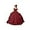 Burgundy, variant on Drtj Kids Teens Flower Girl Dress Appliques - Tulle Princess Pageant Long Ball Gown Dresses