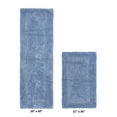 thumbnail image 2 of Better Trends Luxury Bathroom Rug 2 Piece Set 100% Cotton Bath Rug Water Absorbent, Reversible Machine Washable Runner Mat for Bathroom, Bathtub, Laundry Room 21"x34"|20"x60" Dark Blue Lux Collection, 2 of 4