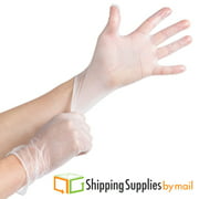 Powder Free Clear Vinyl Disposable Gloves, 4.5 Mil Large 100 Count