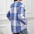 thumbnail image 6 of Qulqfy Button Up Shirt Women Casual Long Sleeve Plaid Fleece Lined Shirts Collared Tunic Winter Shirts Women's Fall Tops, 6 of 7