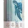 thumbnail image 6 of Summer Sea Turtles Sheer Curtains 108 Inch Long 2 Panels, Teal Orange Ocean Corals Starfish Coastal Light Filtering Rod Pocket Curtains, Sheer Voile Drapes for Living Room Bedroom, 52"x108", 6 of 8